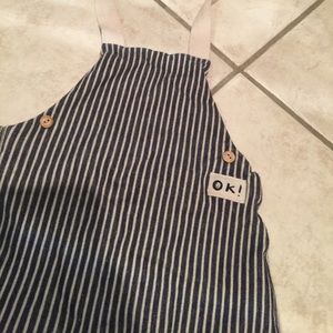 Striped dungarees