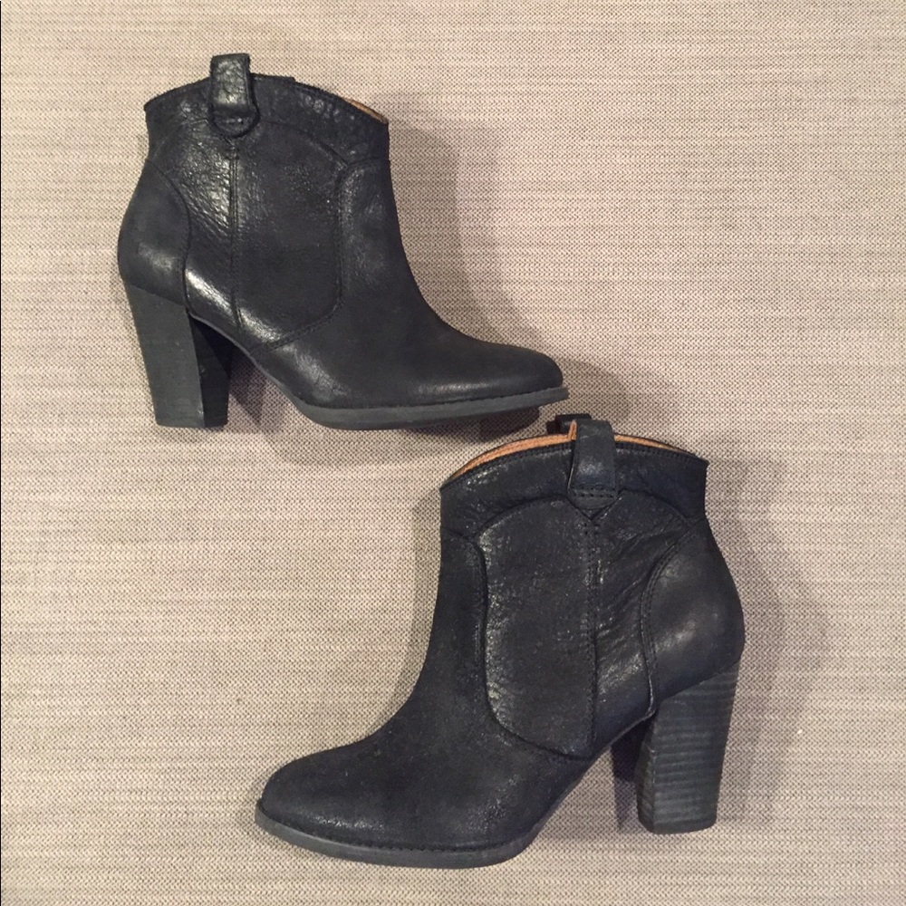 Indigo by Clark’s Black Western Booties Sz 8