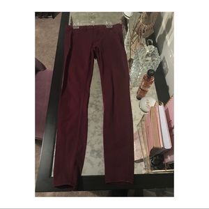 Abercrombie Burgundy Skinny Jeans