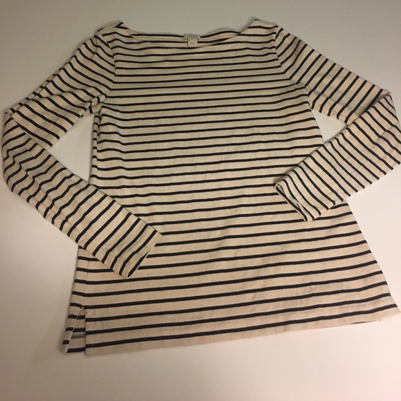 J. Crew Tops - J. Crew XS striped boat neck long sleeve shirt