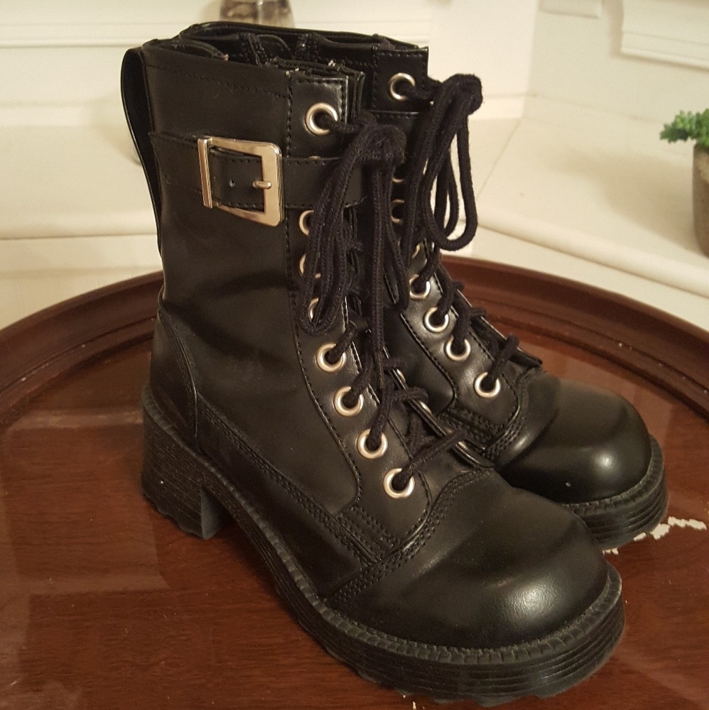 No Boundaries Black Combat Boots