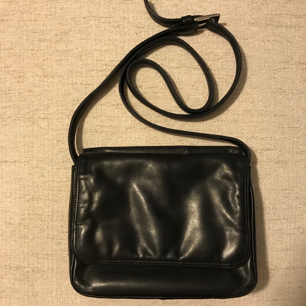 Black Leather Crossbody