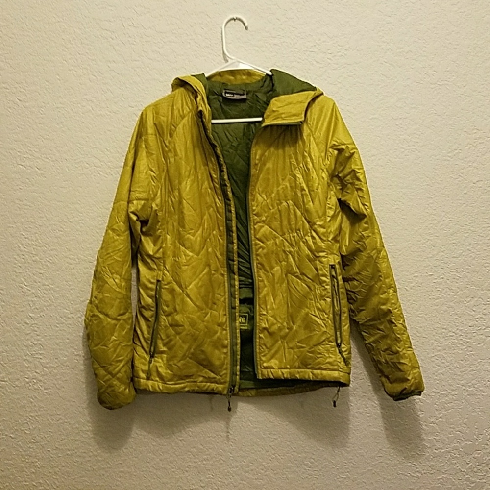 REI packable down jacket Lime Green