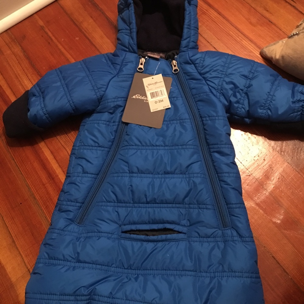 Eddie Bauer 0-3 month royal blue snow suit