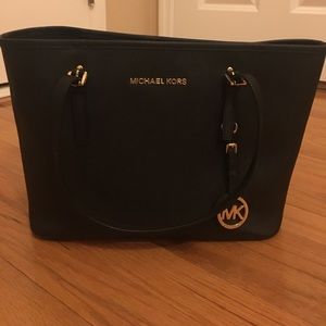 Michael Kors Black saffiano Leather shoulder bag