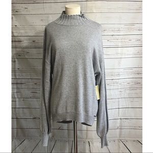 Michael Kors mock neck sweater in Gray Large