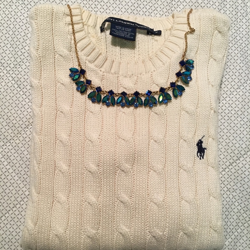 Cable-knit cream Ralph Lauren sweater
