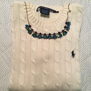 Cable-knit cream Ralph Lauren sweater