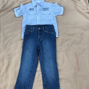 Kenneth Cole 2 piece shirt and jeans