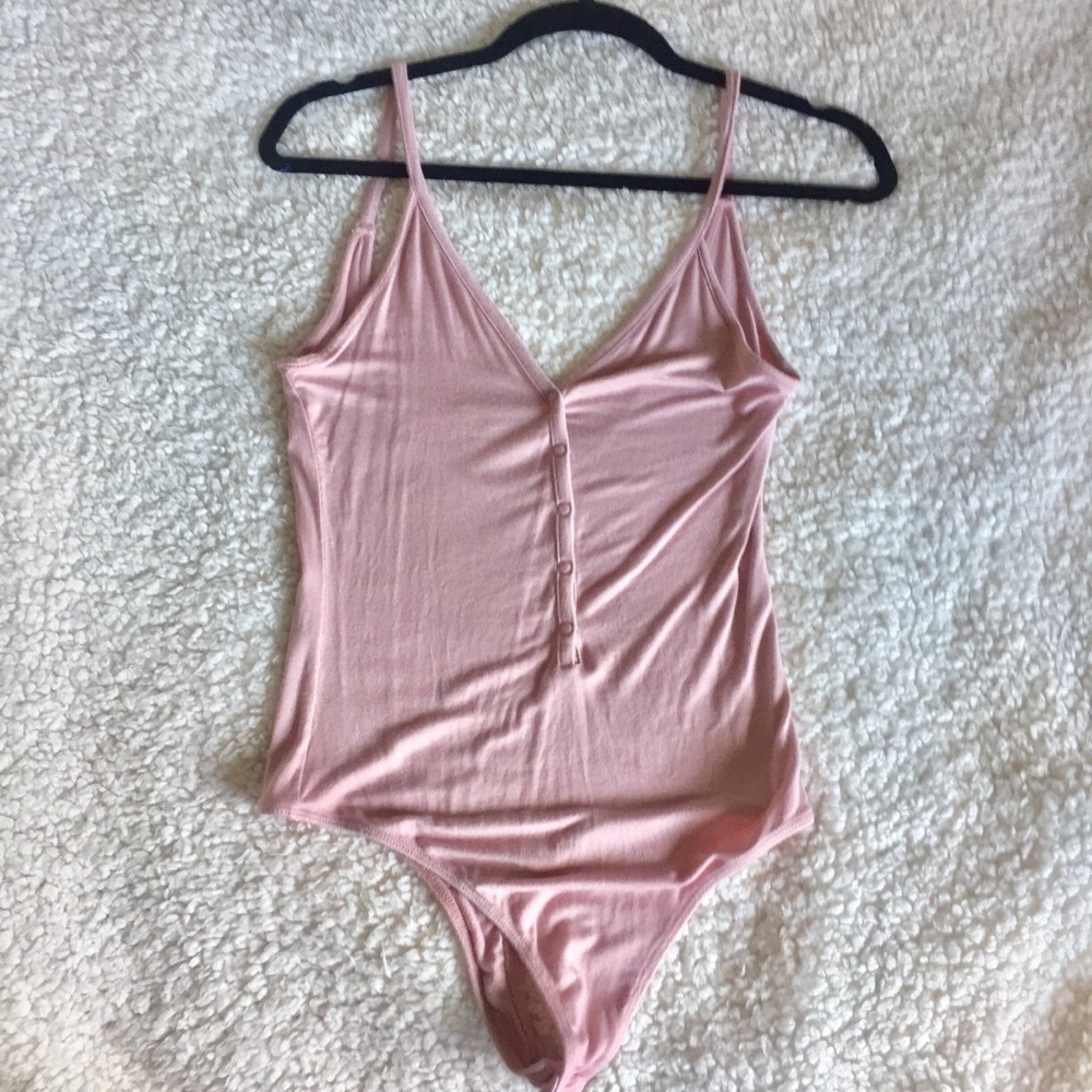 Pacsun Me to We Mauve Vneck Bodysuit