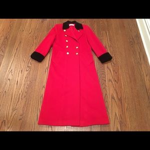 Christian Dior red wool long coat