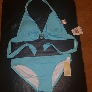 NWT Michael Kors Small Light Blue Swimsuit