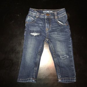 Boys distressed skinny jeans