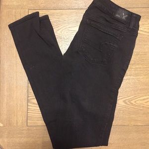 Black skinny jeans size 4 long