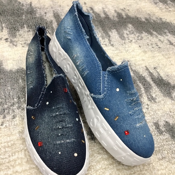 pink glitter backless platform sneakers