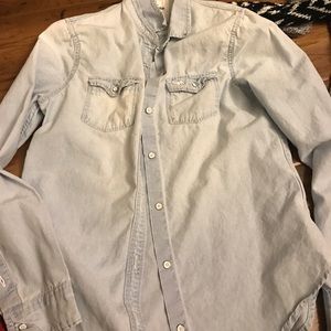 Abercrombie kids denim button down