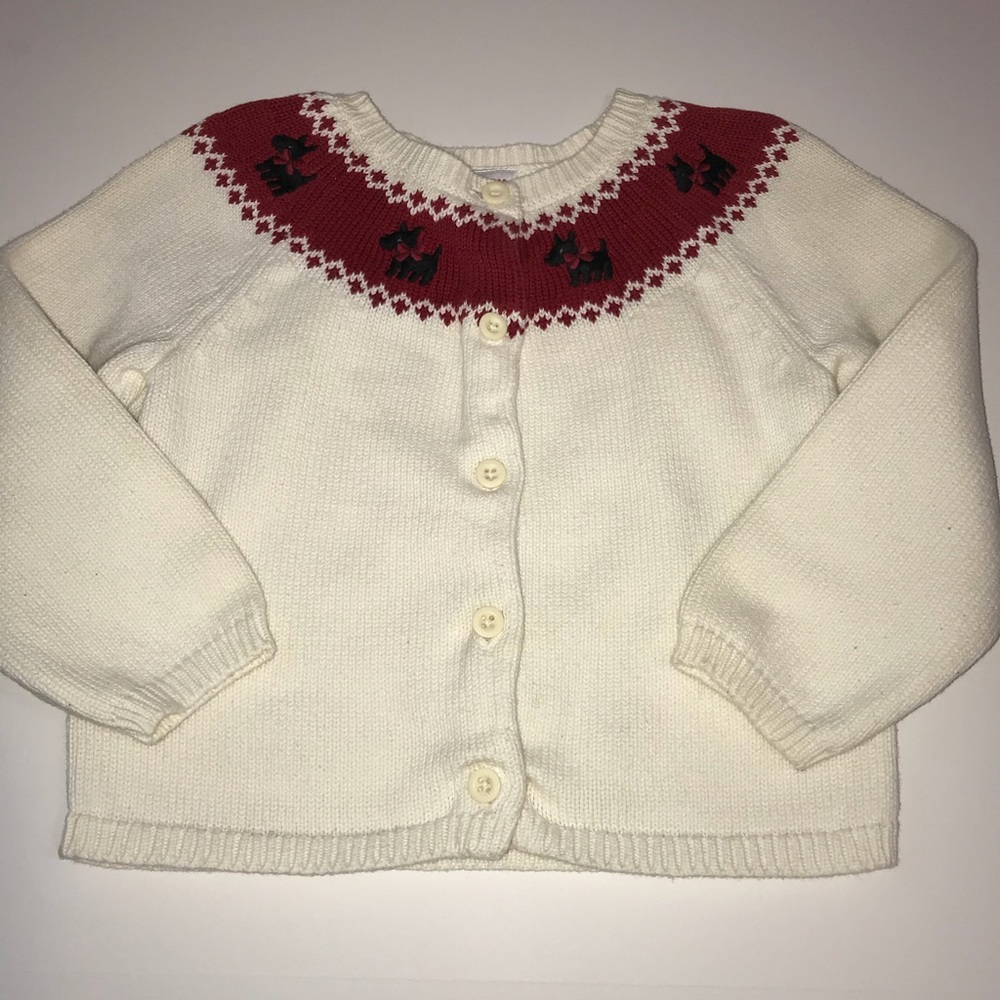 Gymboree Scottish dog cardigan.