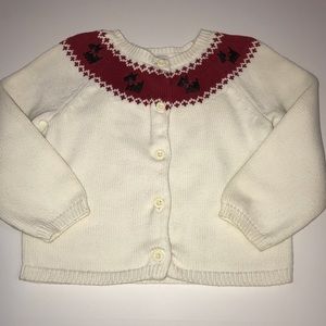 Gymboree Scottish dog cardigan.