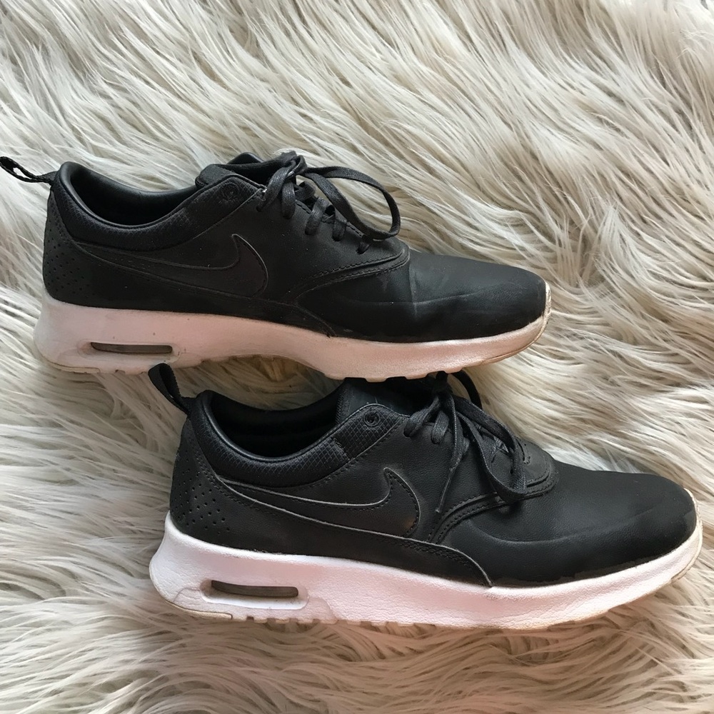 Black Faux Leather Nike Thea’s