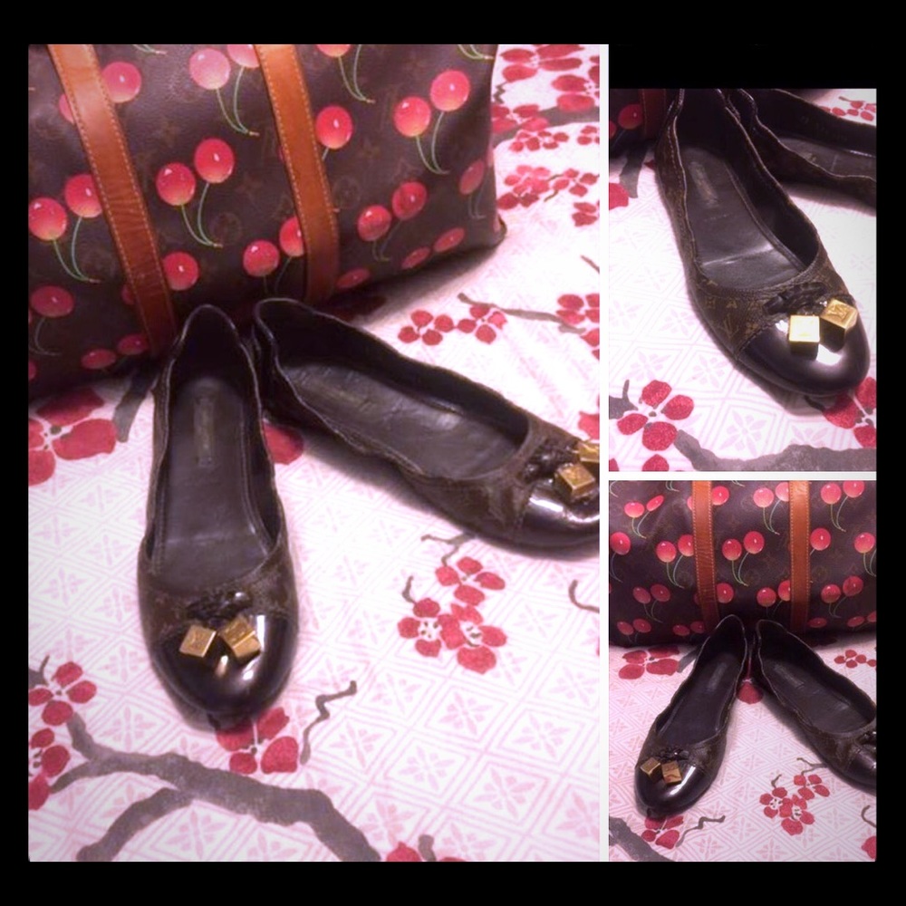 Louis Vuitton Authentic Monogram Ballet Flats.