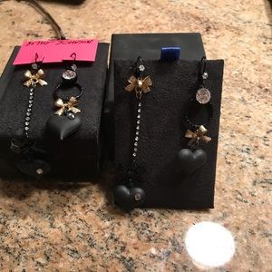 2 pairs of Betsey Johnson earrings