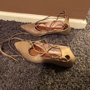 Lace up flats