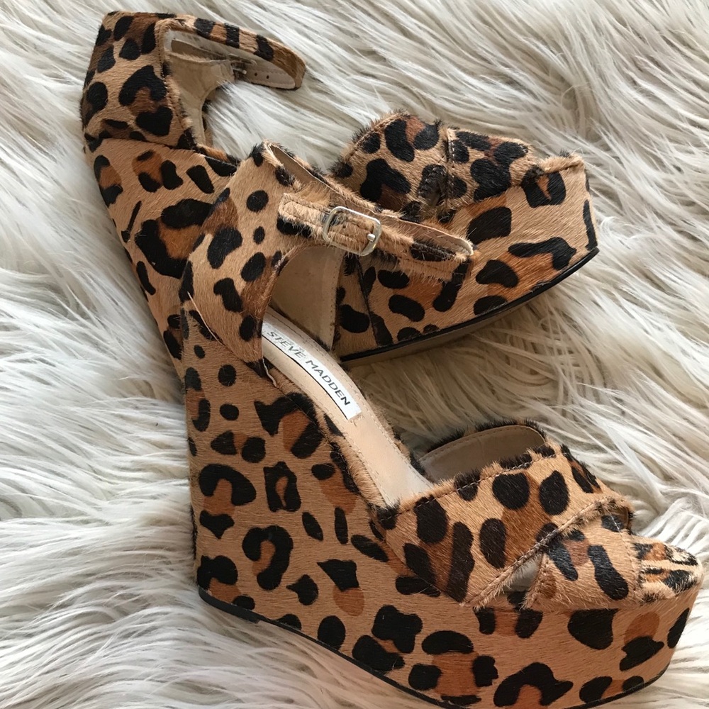 Leopard Steve Madden Wedges