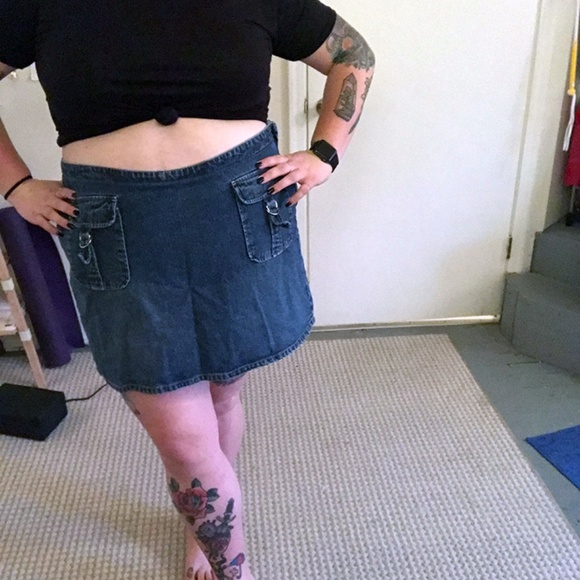 Vintage denim skort - Picture 1 of 4