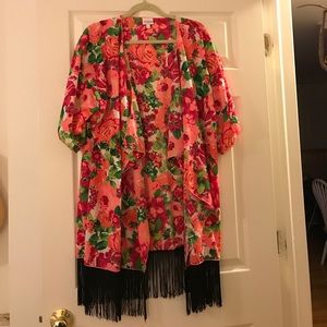 Lularoe Monroe Floral Kimono
