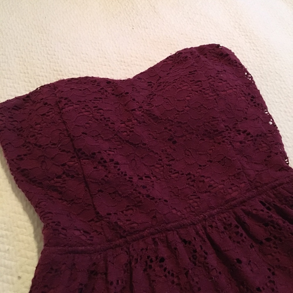 Strapless Open back Mini dress