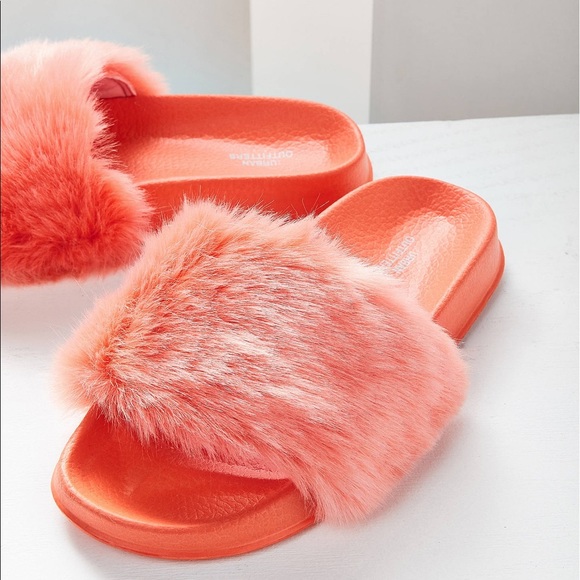 Urban Outfitters Shoes - Faux fur slides
