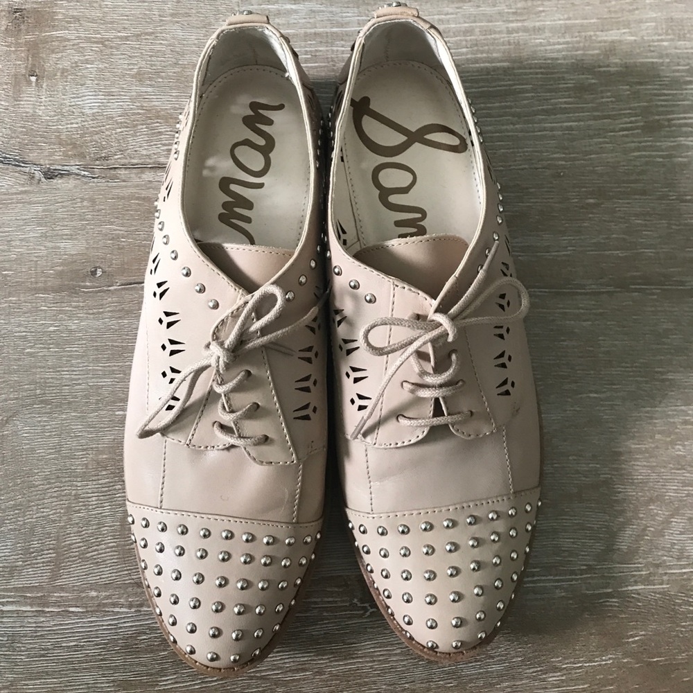 Sam Edelman Leather Studded Oxfords