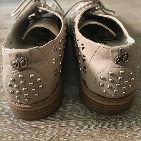 Sam Edelman Leather Studded Oxfords - Picture 4 of 6