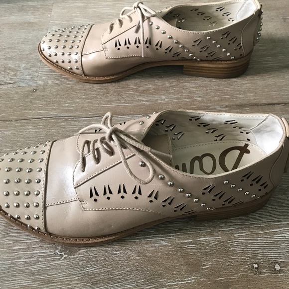 Sam Edelman Leather Studded Oxfords - Picture 5 of 6