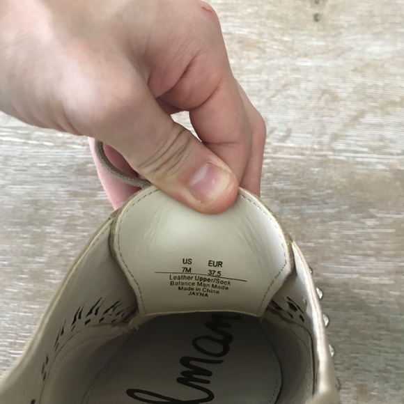 Sam Edelman Leather Studded Oxfords - Picture 6 of 6