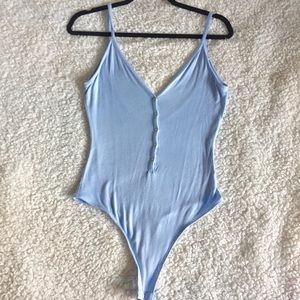 Pacsun Me to We Baby Blue Vneck Bodysuit