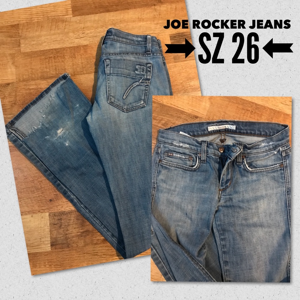 Distressed Joe Rocker Jeans:Sz 26👖💙