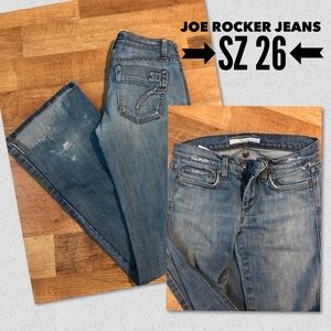 Distressed Joe Rocker Jeans:Sz 26👖💙