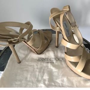 Jimmy Choo Nude Strappy Sandals