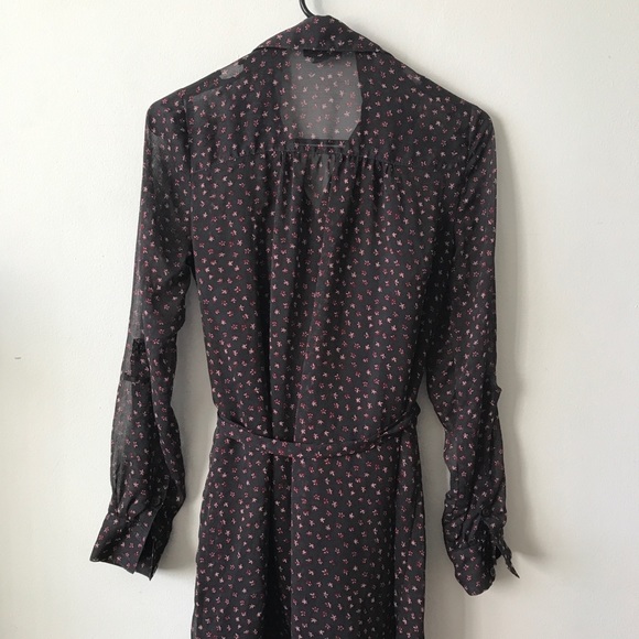 I🖤RONSON SEMI SHEER BUTTON UP DRESS LONG SLEEVE - Picture 6 of 6