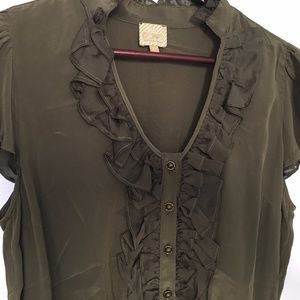 Postella Silk Ruffle Dress