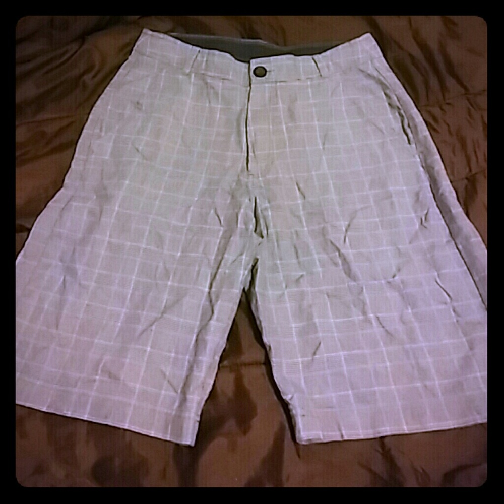 Mens Alpine grey plaid shorts
