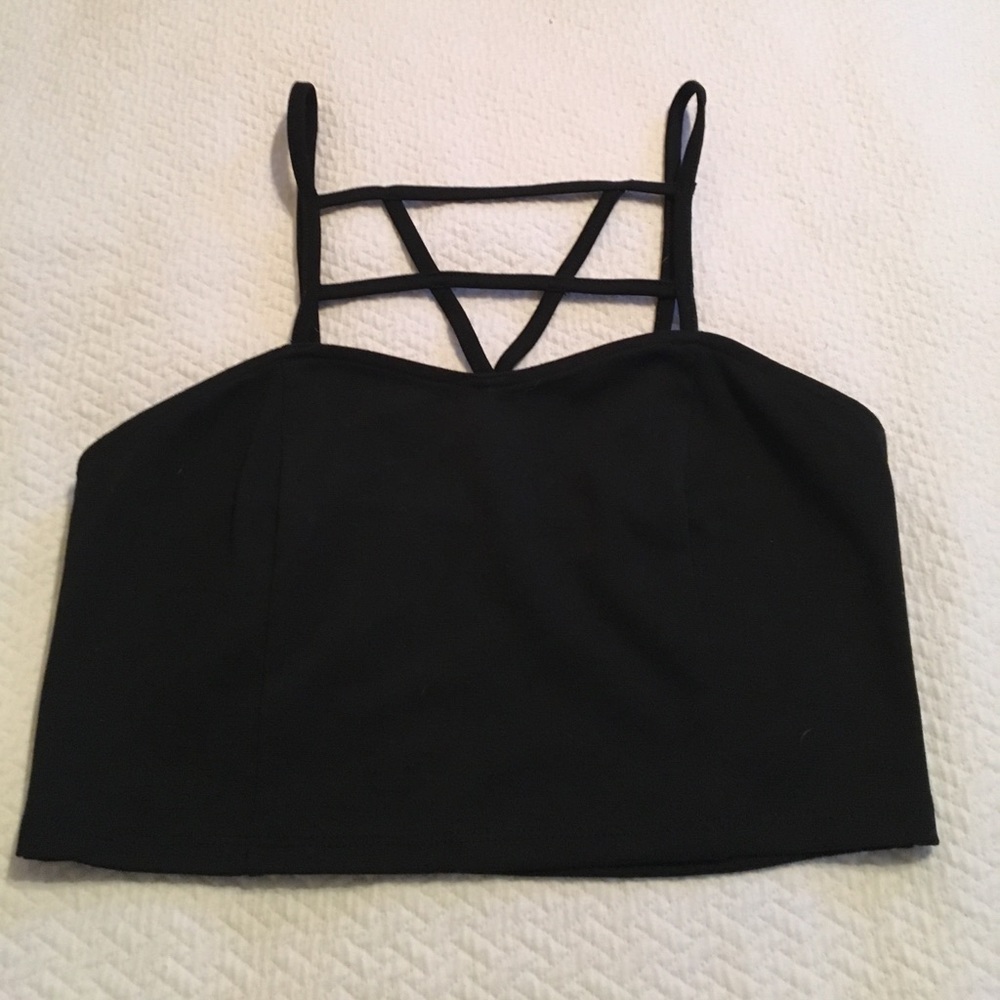 Black Strappy Bandeau