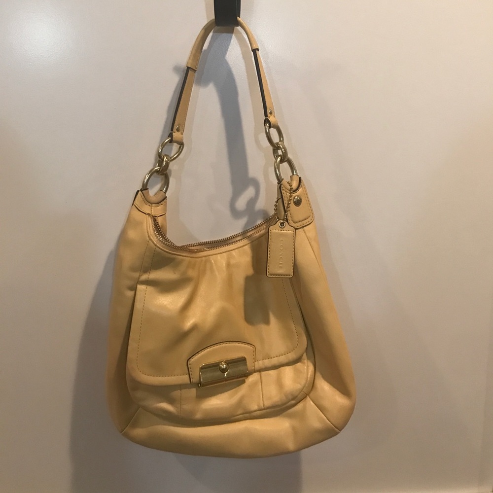Yellow Coach Leather Purse