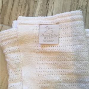 Peacock Alley Baby Blanket.  White.  New.