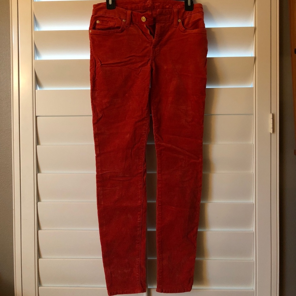 7 For all Mankind Red Corduroy Jeans