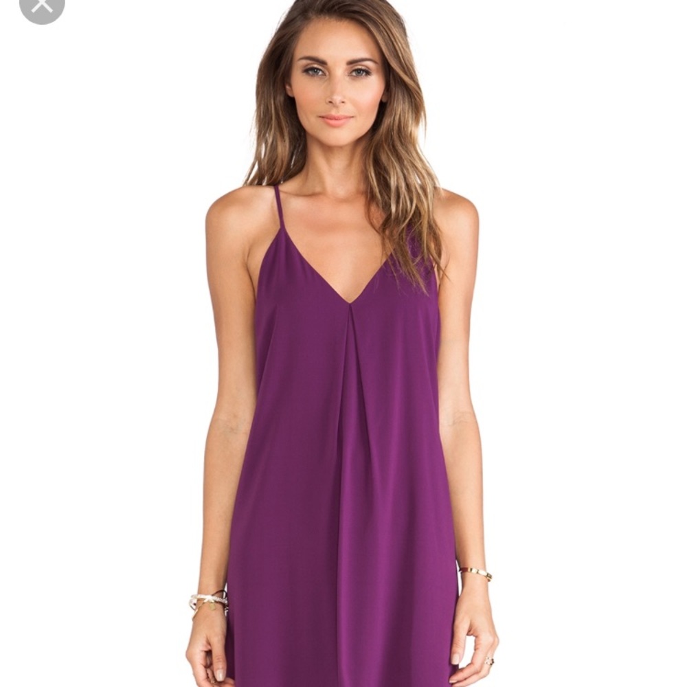 Purple slip dress