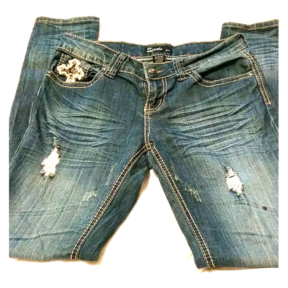 Embellished jeans