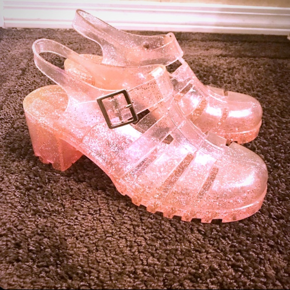 Nature Breeze - Jelly - Caged Chunky Heel Sandals