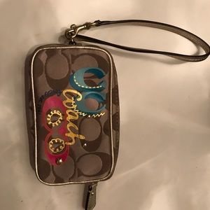 Mini Coach Wristlet